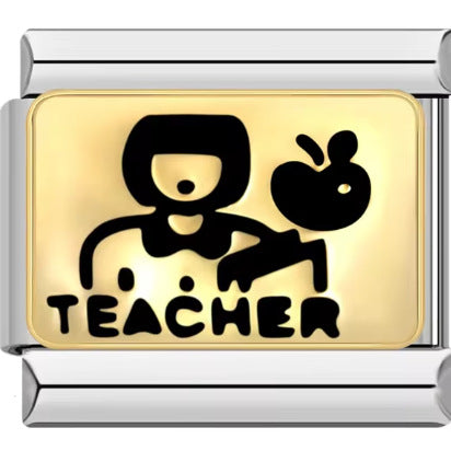 Wholesale Italian Charm Bracelet 9mm DIY Splicing Police Doctor Professional Series Stainless Steel Composable Bracelet