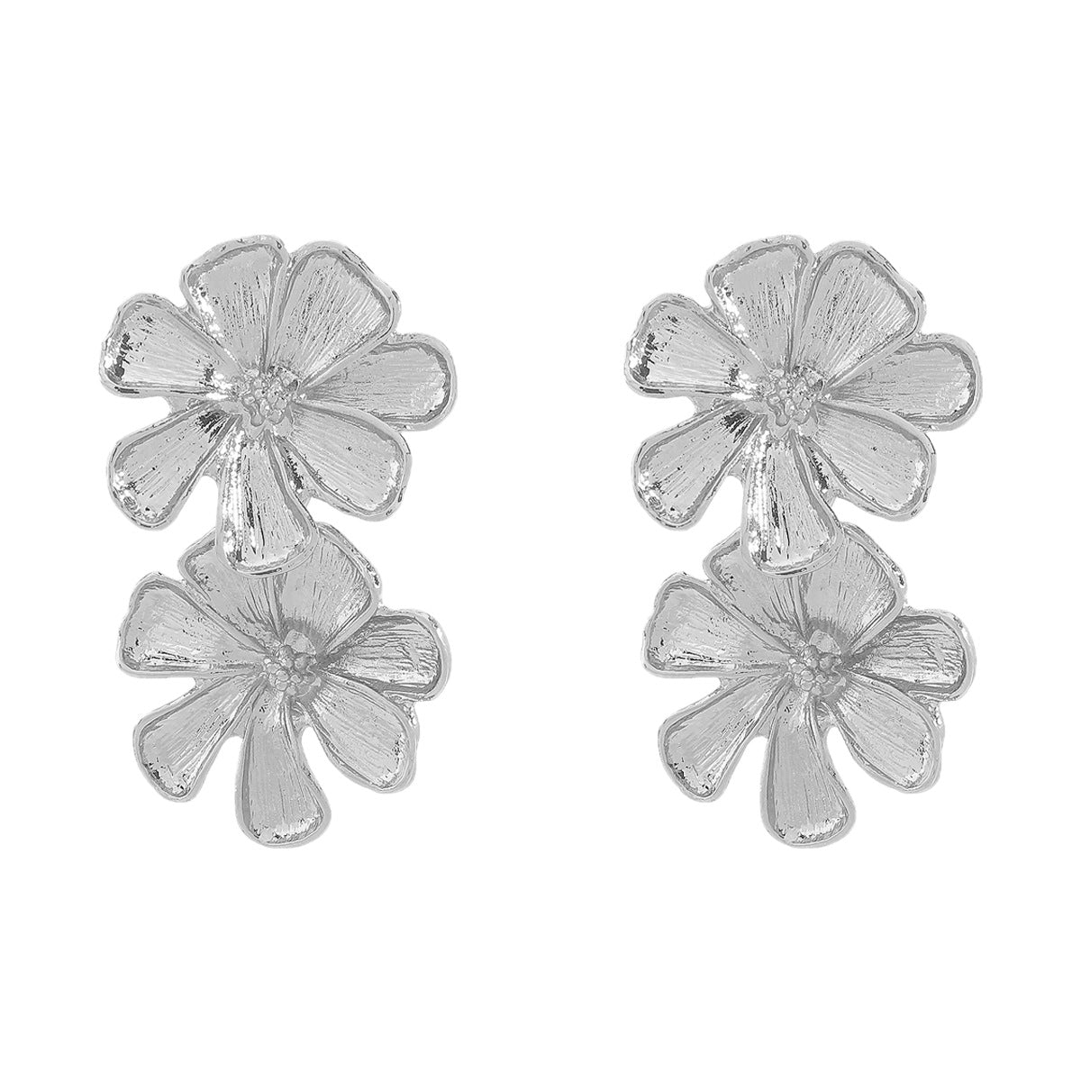 Wholesale Flower Splicing   Exaggerated Earrings
