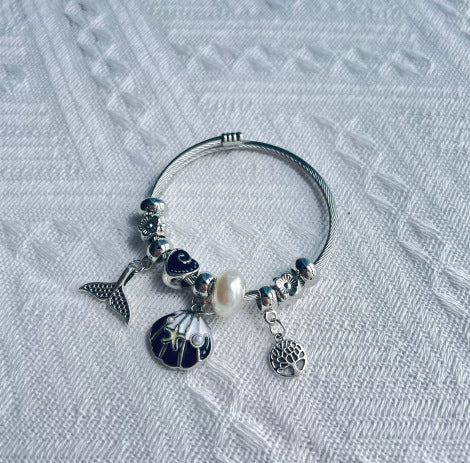 Wholesale DIY Beaded  Multi-Element Titanium Steel Bracelet