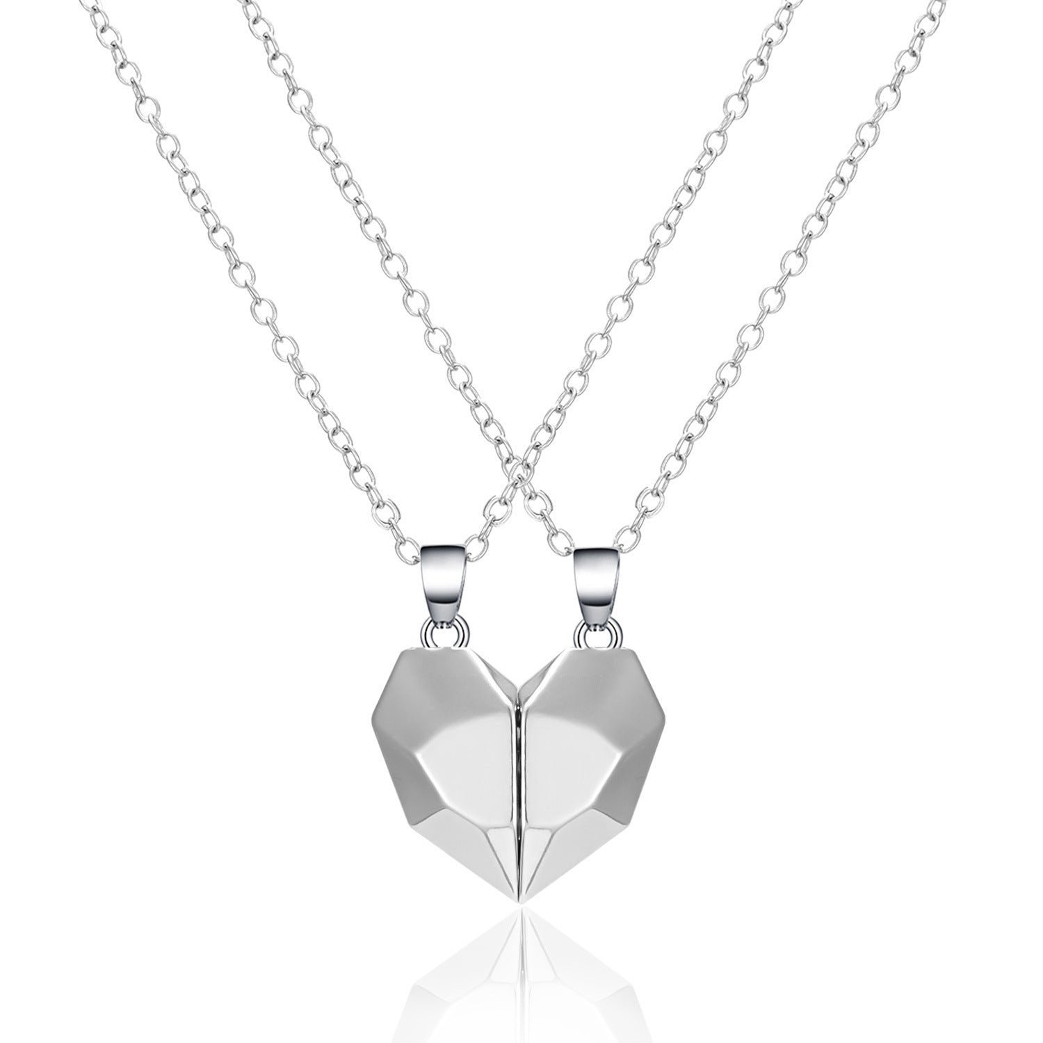 Wholesale Love Magnet Magnetic Heart-shaped Stitching Necklaces ACC-NE-Hanyu004