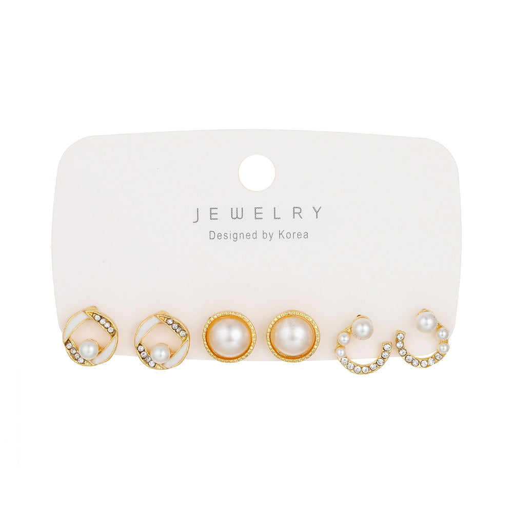 Wholesale Bow Diamond Geometric Earrings Set ACC-ES-MY032