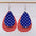 Wholesale  Tassel Independence Day Earrings Set Five-Pointed Star American Leather Earrings