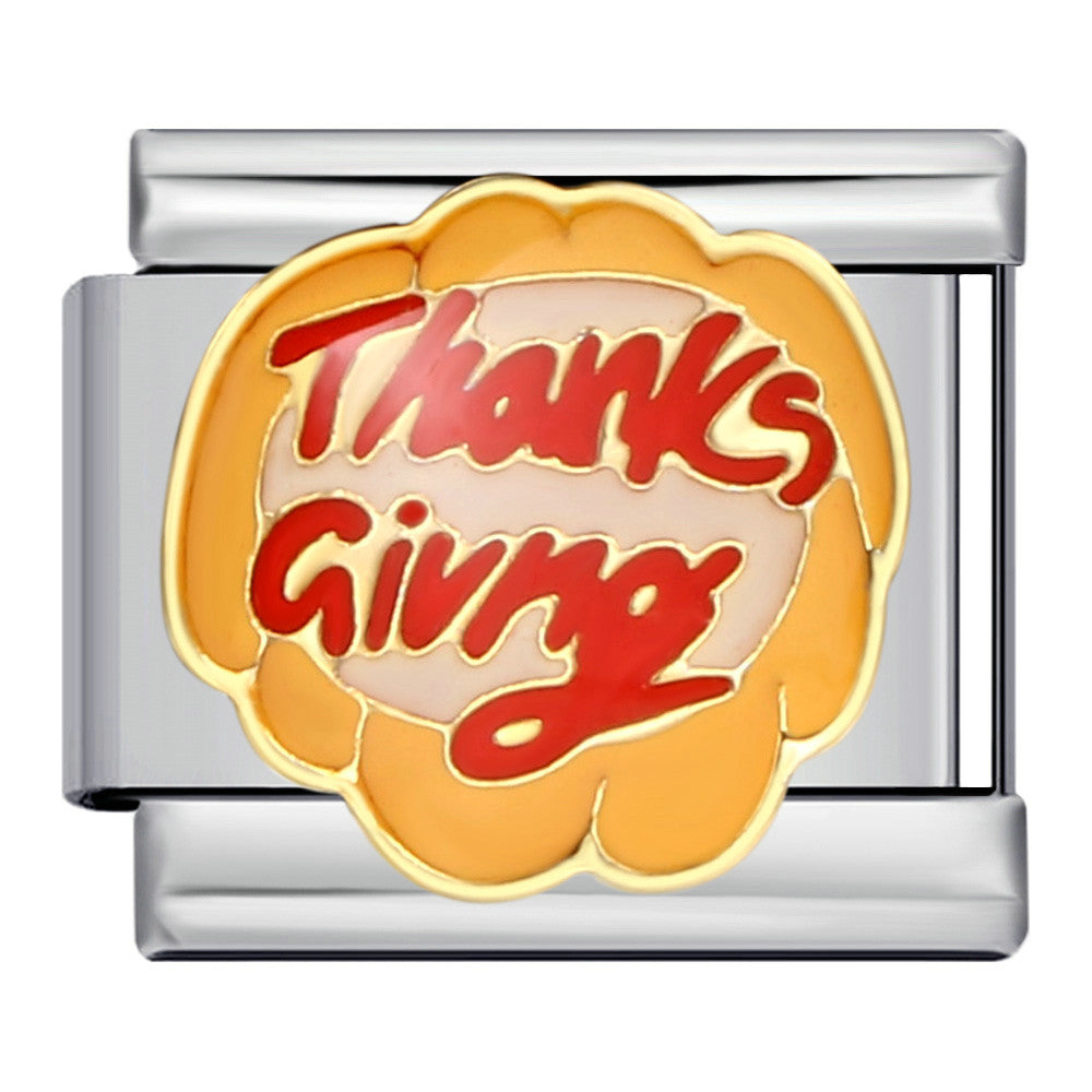 Wholesale Italian Charm Bracelet 9mm DIY Splicing Removable Thanksgiving Elements Stainless Steel Composable Bracelet