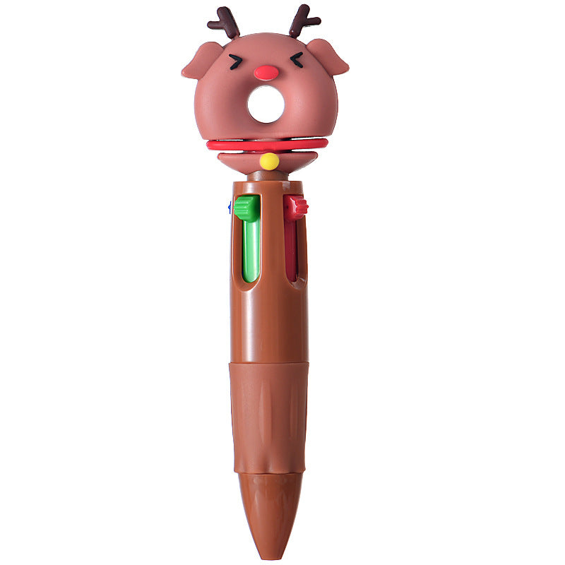 Wholesale Cute cartoon Christmas four-color ballpoint pen