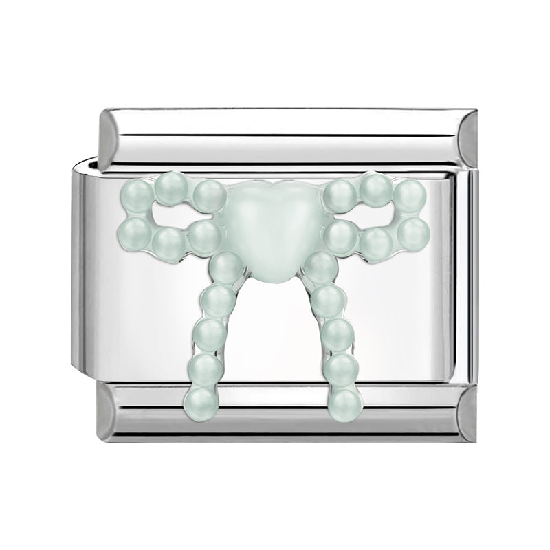 Wholesale Italian Charm Bracelet 9mm DIY Splicing Creative Pattern Stainless Steel Composable Bracelet