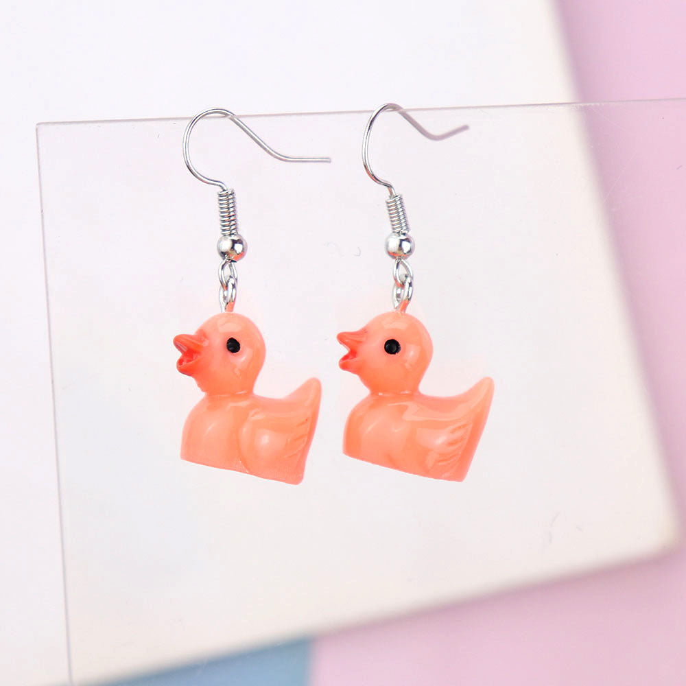 Wholesale Cartoon Animal Cute Little Duck Earrings