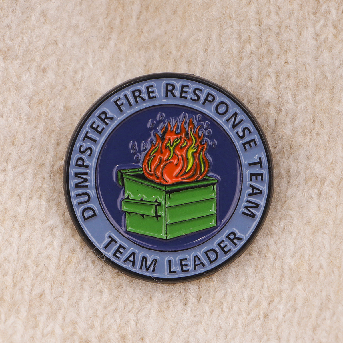 Wholesale Trash Can English Lettering Quote Brooch Badge