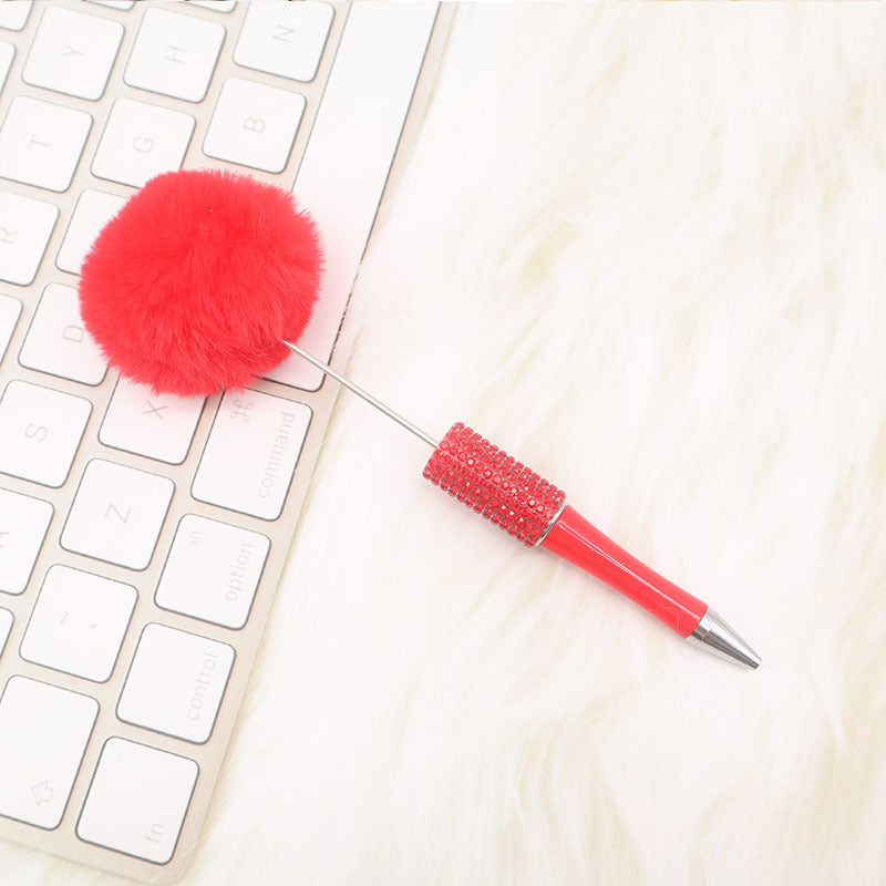 Wholesale Beadable Pens Rhinestone Pom Pom Ball DIY Beaded Pen ACC-PN-CY005