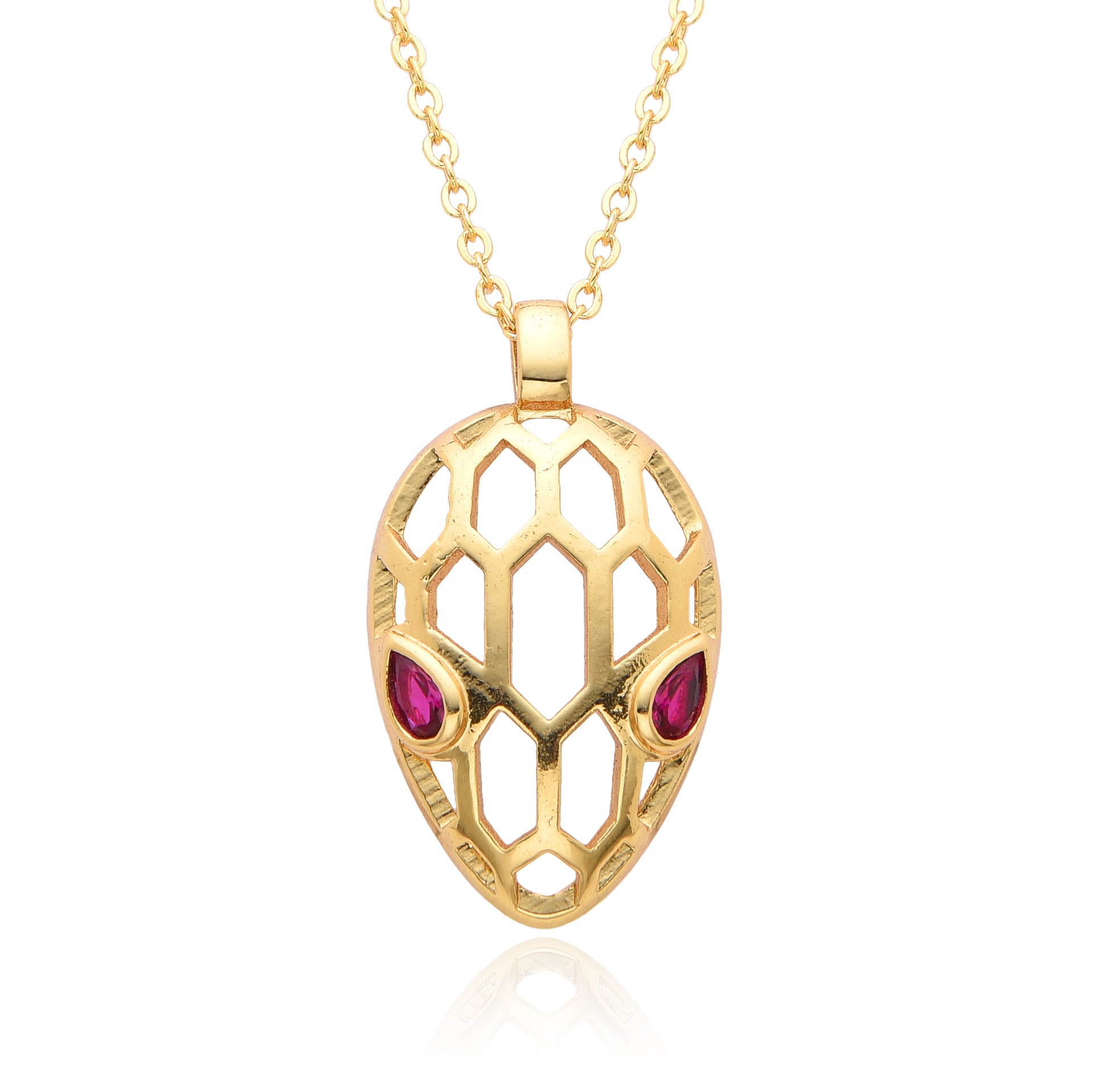 Wholesale 18K copper gold plated popular jewelry snake-shaped element pendant necklaces