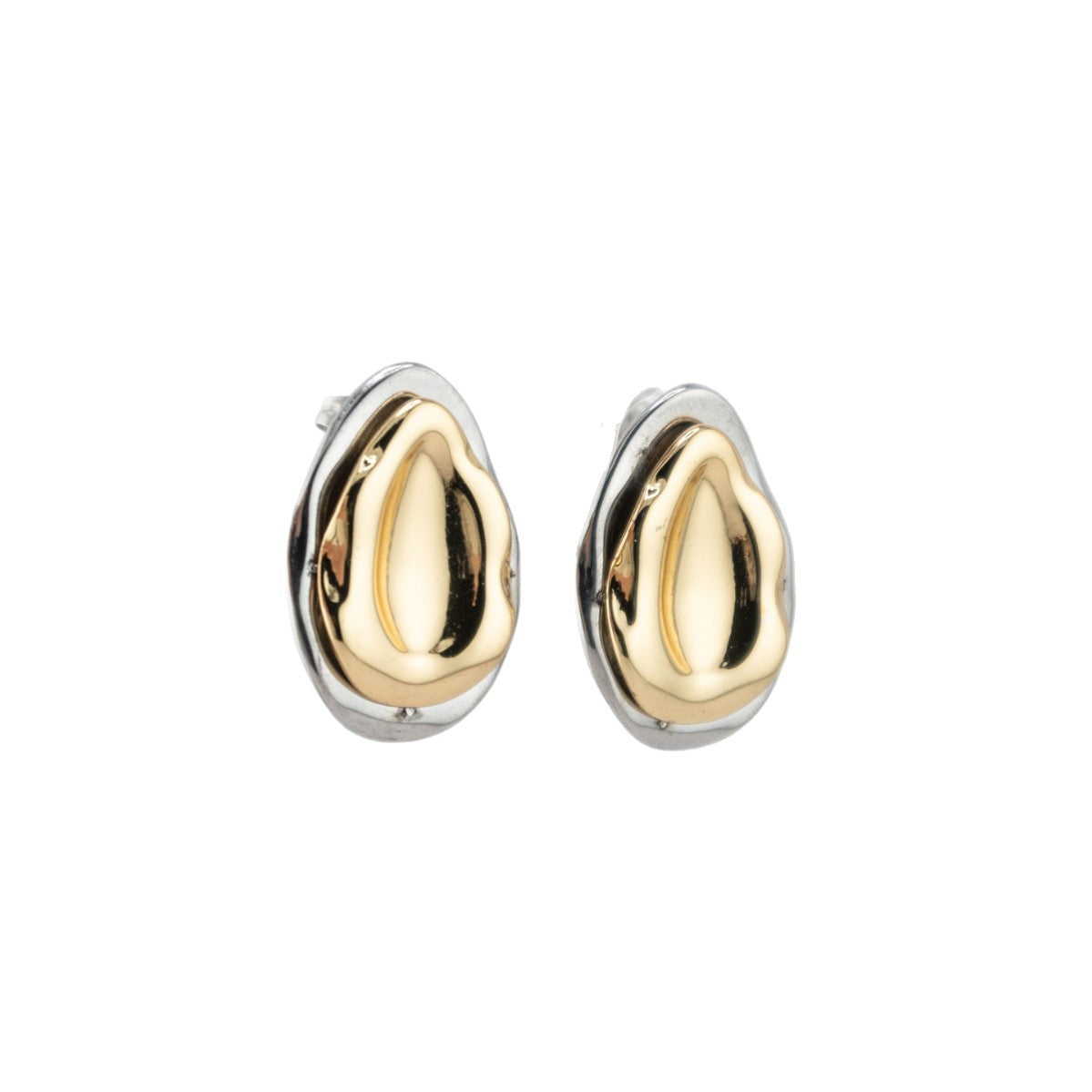 Wholesale Stainless Steel PVD Gold Plating Geometric Earrings Two Way Wear Chic Fashion Accessory