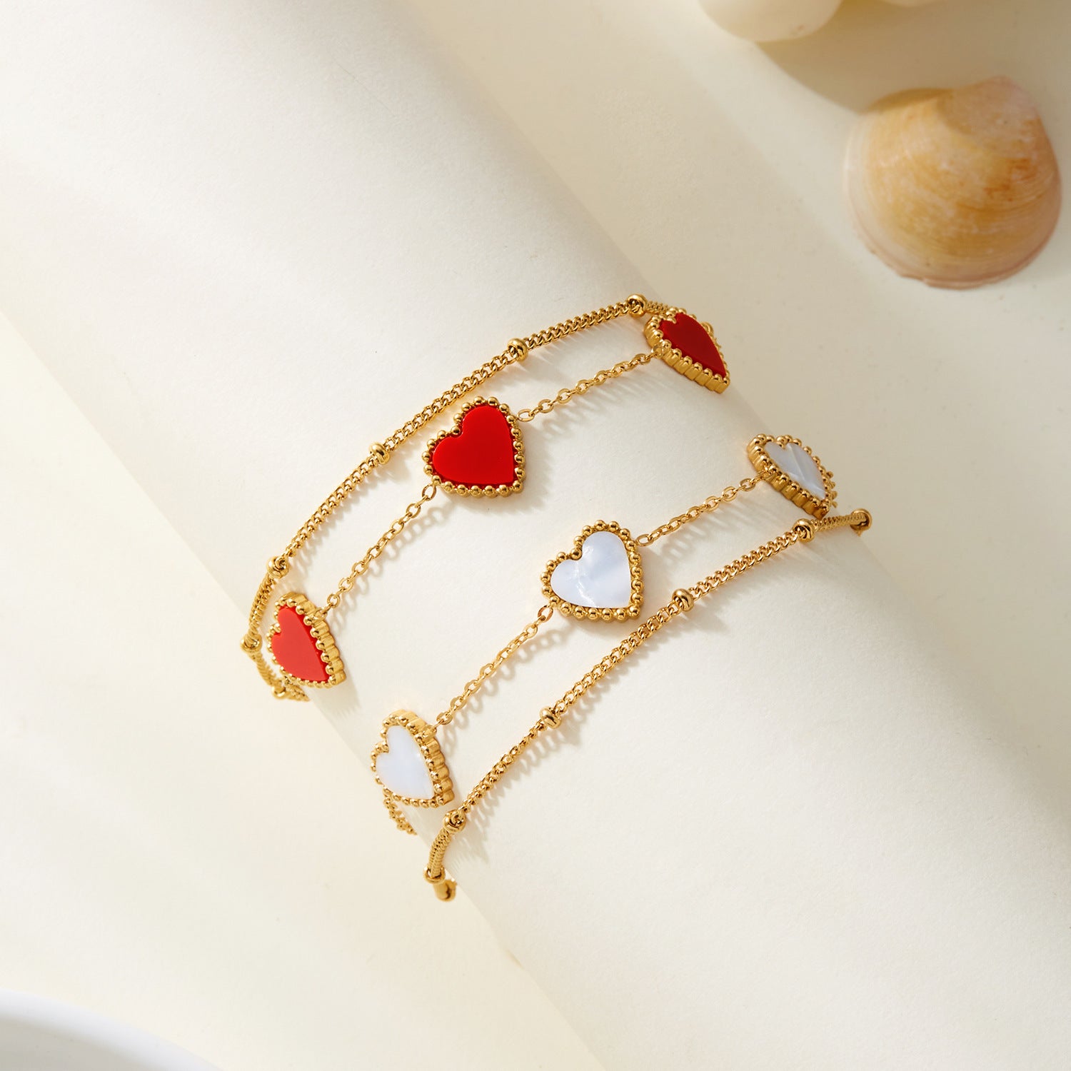 Wholesale  Stainless Steel Multi-accessories Double-layer Bracelet