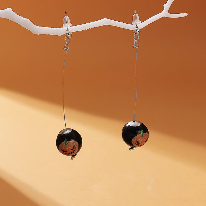 Wholesale  Halloween series creative pumpkin ghost face earrings