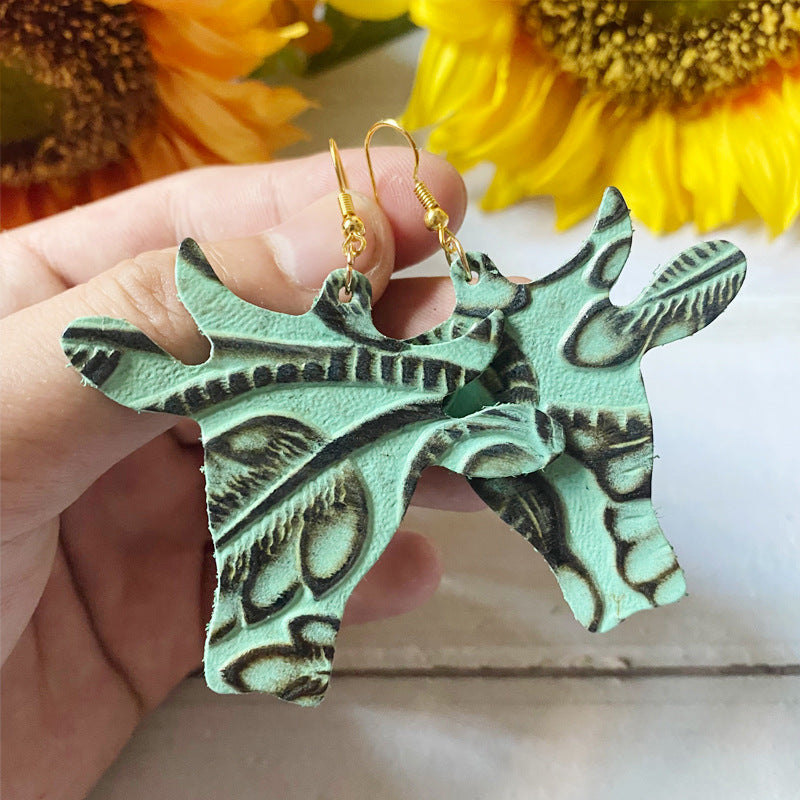 Wholesale  Western genuine leather earrings