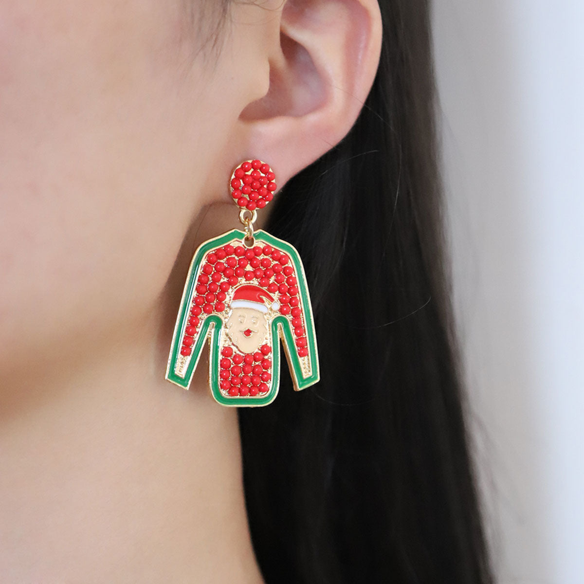 Wholesale Christmas Cartoon Alloy  Clothes Earrings