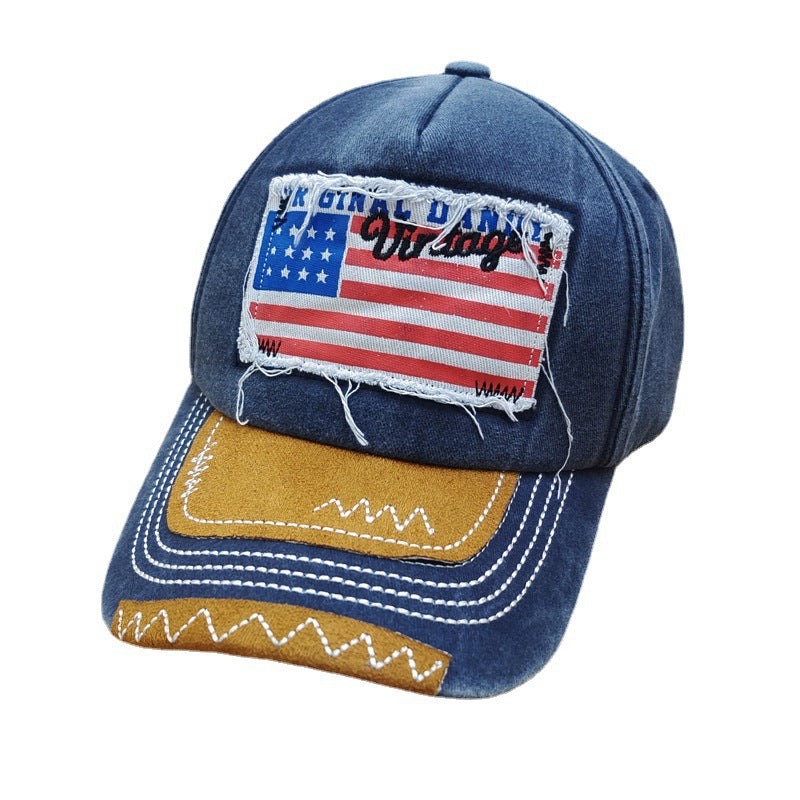Wholesale embroidered baseball cap  fashion retro peaked cap