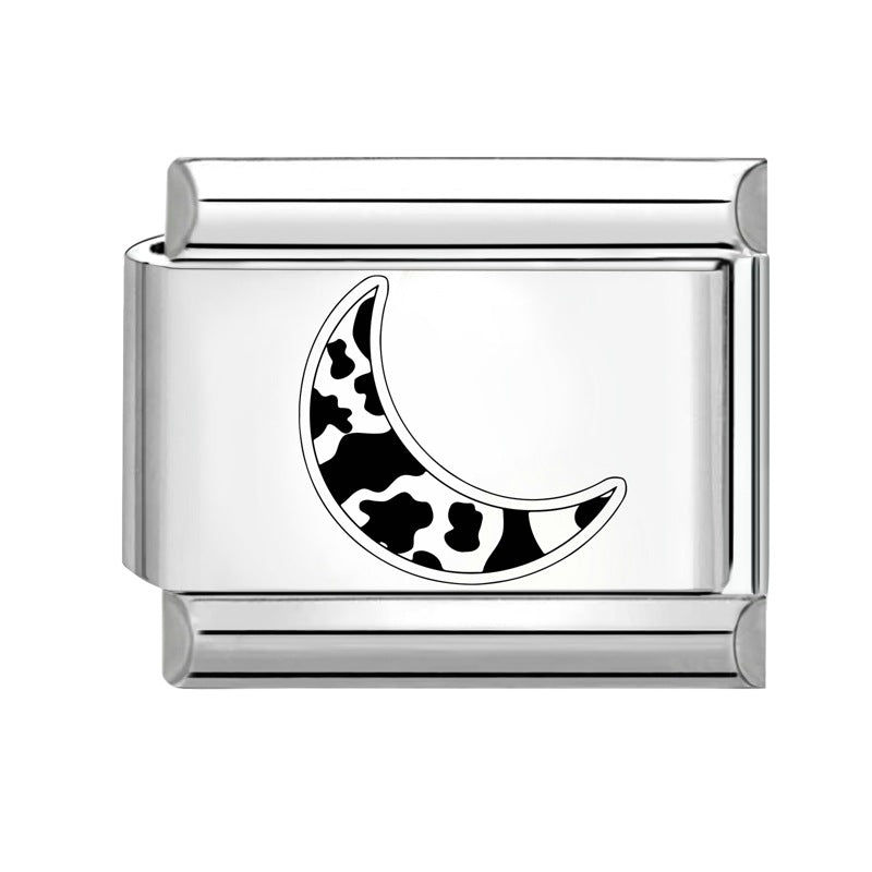 Wholesale Italian Charm Bracelet 9mm DIY Splicing Creative Pattern Stainless Steel Composable Bracelet