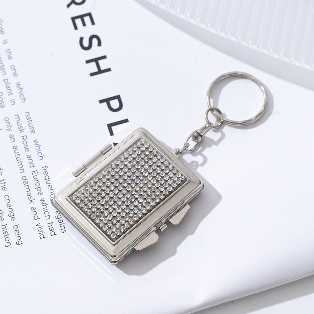 Wholesale Rhinestone Mini Makeup Mirror Keychains ACC-KC-ZhiYa053