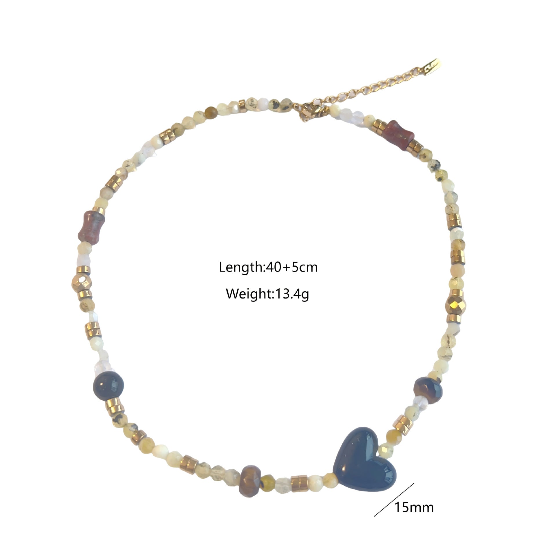 Wholesale natural stone crystal elements Bohemian stainless steel monkey pendant necklace