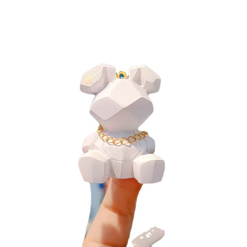 Wholesale Resin geometric rabbit keychain