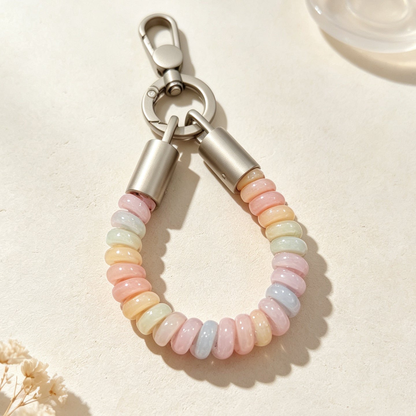 Wholesale Trendy PVC Telephone Cord Phone Lanyard Keychain Cute Rainbow Bag Charm For Everyday Use
