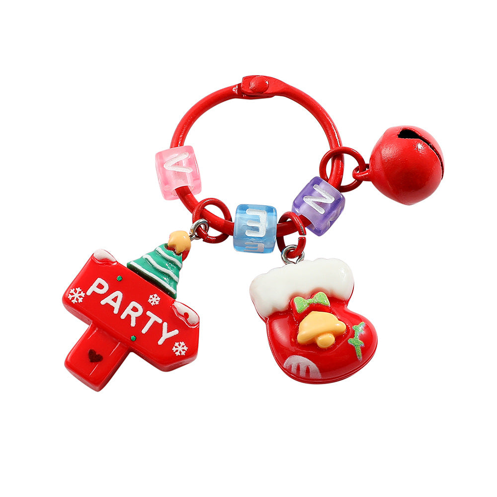 Wholesale Christmas Cute Santa Claus Snowman Keychain  ACC-KC-KeFeng003