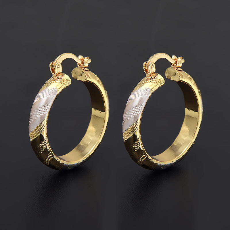 Wholesale Gold Plated Round Colorful Gold Earrings ACC-ES-MoCai009