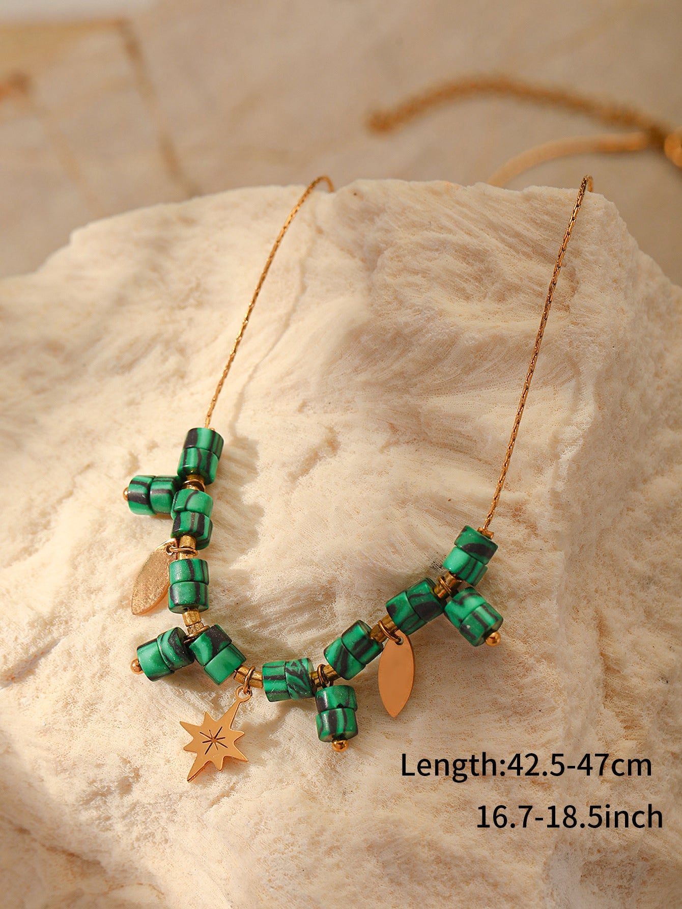 Wholesale Natural Stone Stainless Steel  Pendant Necklace
