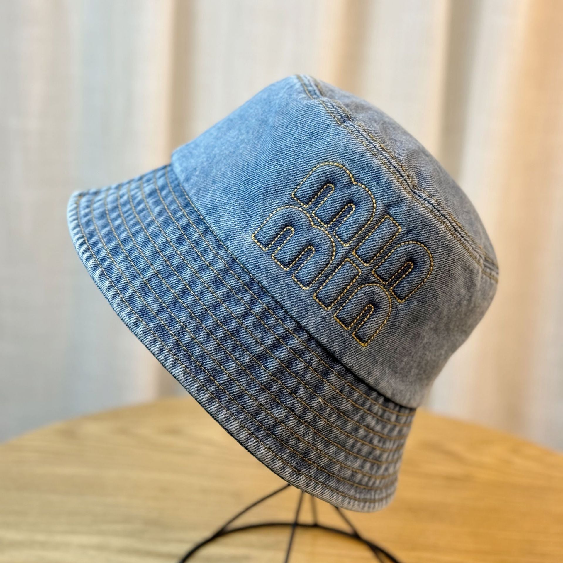 Wholesale Denim Fisherman Hat  All-match Min Style Letter Big Head  Sunshade Hat