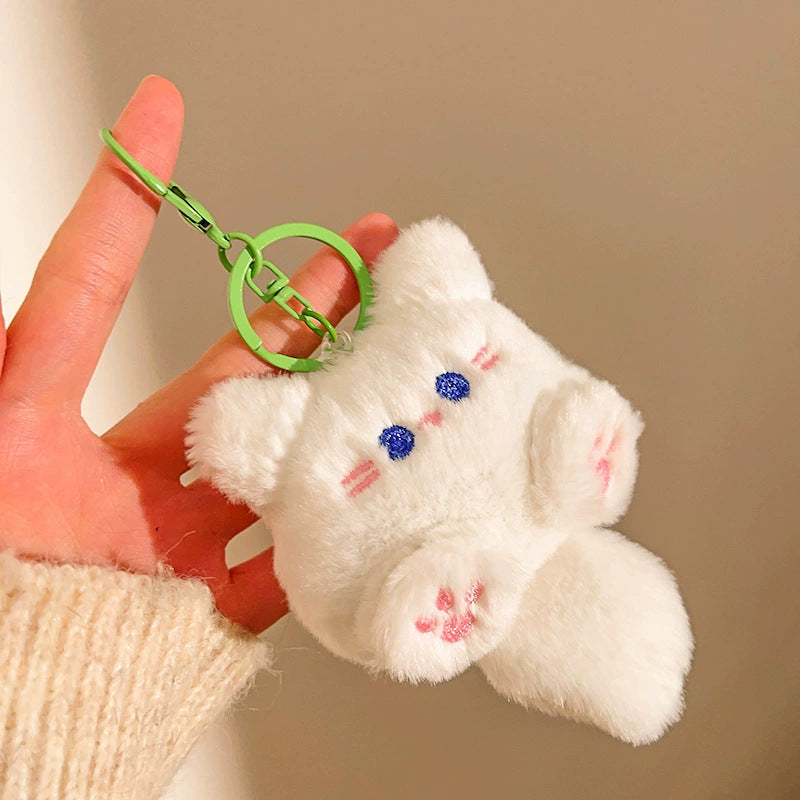 Wholesale Short Plush Cat Keychain DIY Handmade Bag Charm Women S Gift Decorative Boutique Resale