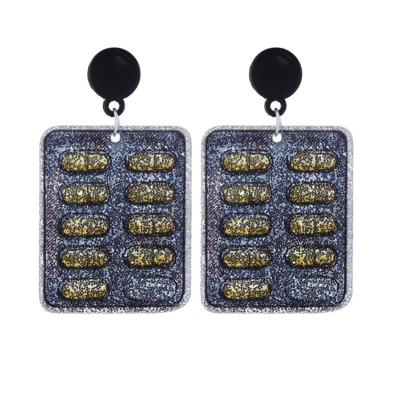 Großhandel Krankenschwestern Tag glänzende feine Acrylohrringe