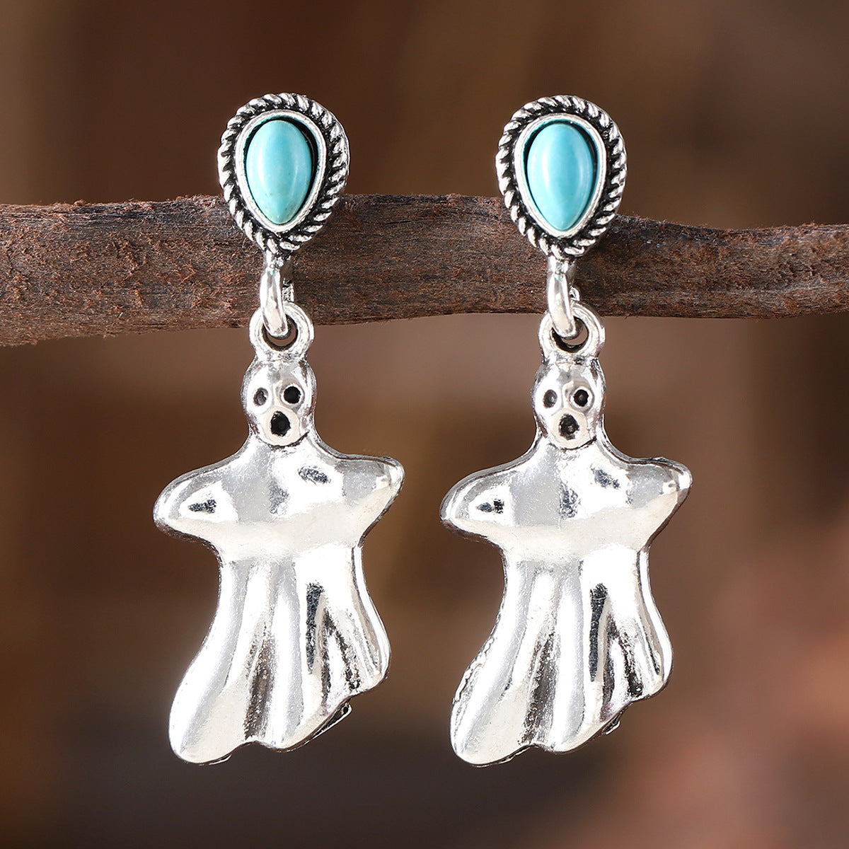 Wholesale  Skull Earrings Punk Style Zinc Alloy Fashion Accessory Trendy Gift For Party Boutique Resale