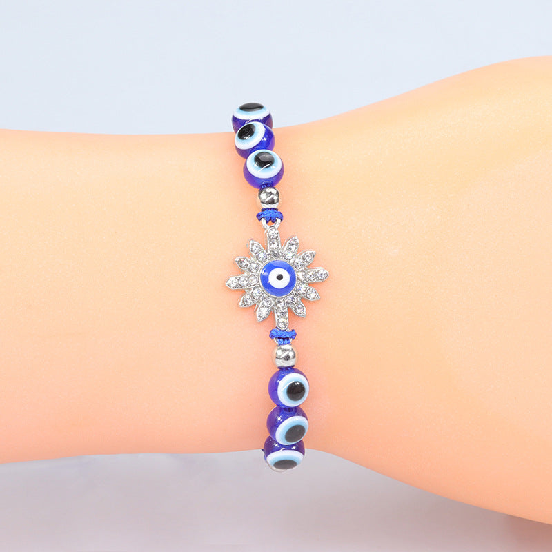 Wholesale  Devil' s Eye bracelet blue eyes fish eye beaded amulet bracelet