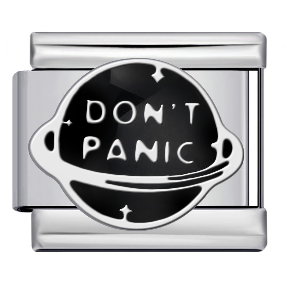 Wholesale Italian Charm Bracelet 9mm DIY Oil-Drip Welded Pattern Creative Stainless Steel Composable Bracelet