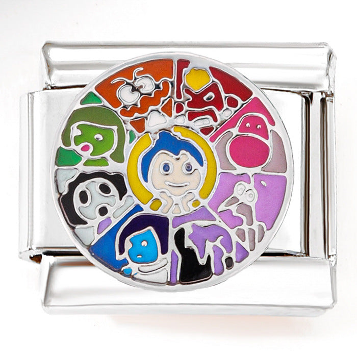 Wholesale Italian Charm Bracelet 9mm DIY Splicing Mountaineering Team Sunflower Stainless Steel Composable Bracelet