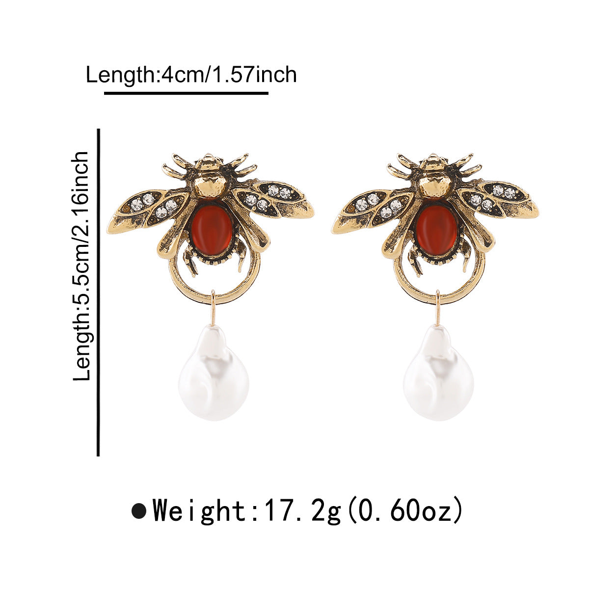 Collana all'ingrosso di orecchini animali a goccia di insetti
