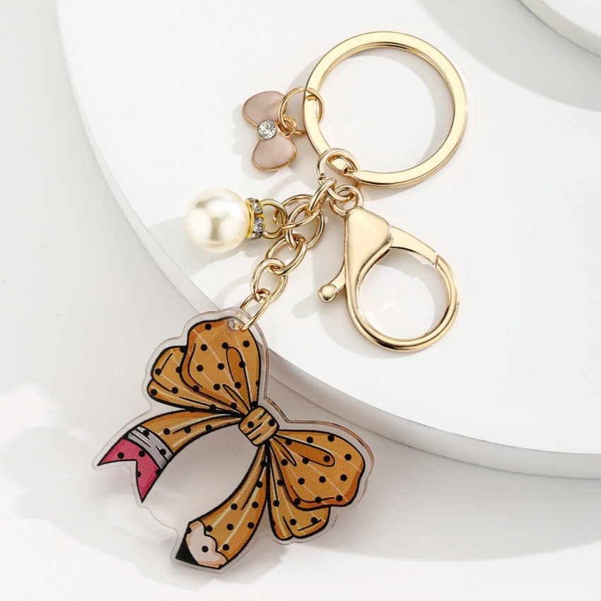 Wholesale Acrylic Bow Keychain