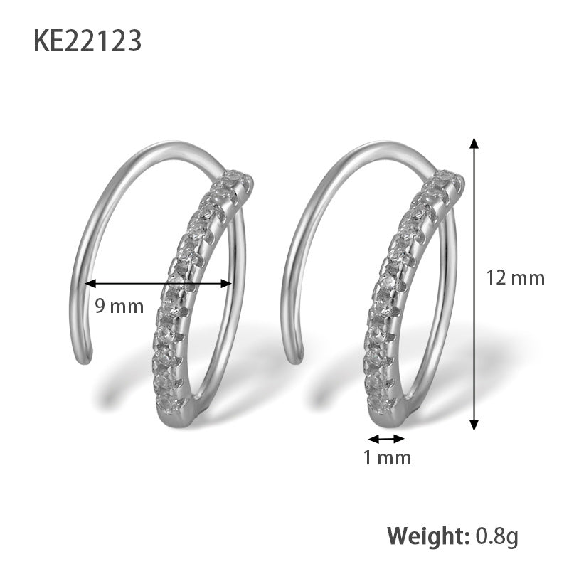 Wholesale S925 Sterling Silver Zircon Earrings ACC-ES-JingXu004