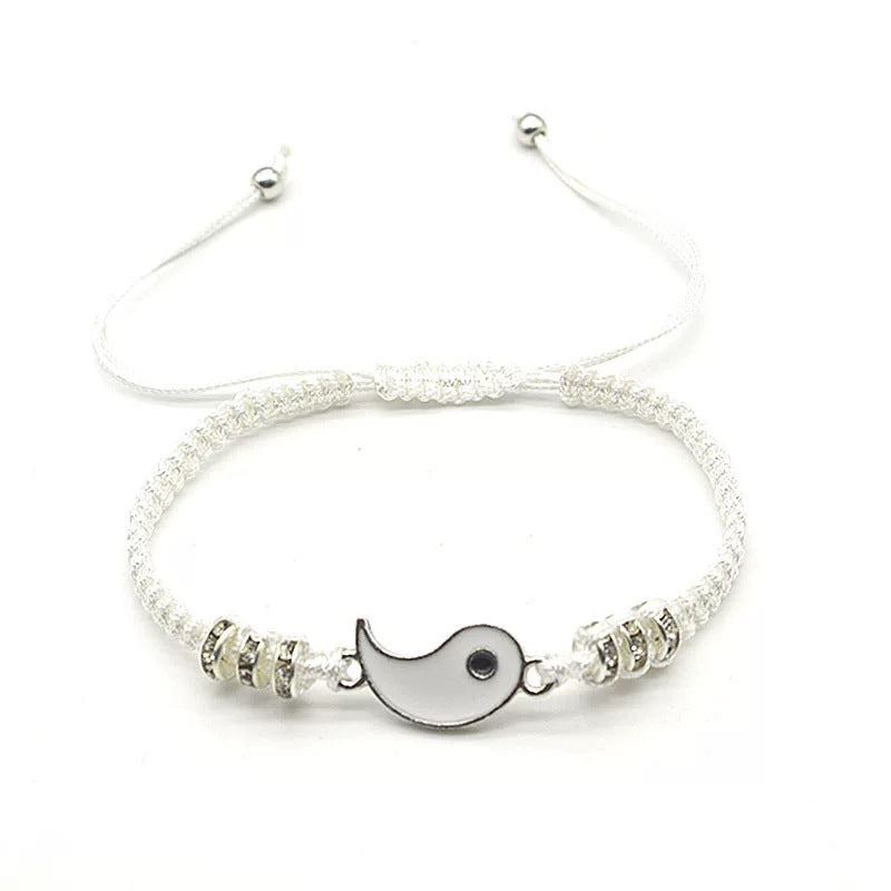 Wholesale Trendy Alloy Handmade Woven Couple Bracelet Set Taiji Bagua Design Gift Resale