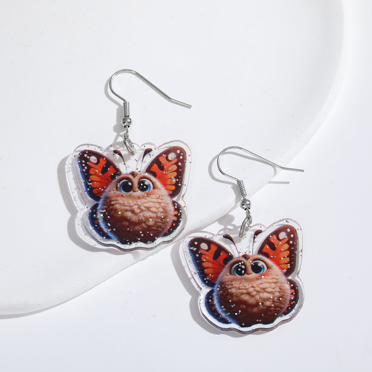 Wholesale Gradient Butterfly Colorful Acrylic Earrings ACC-ES-AnDao040