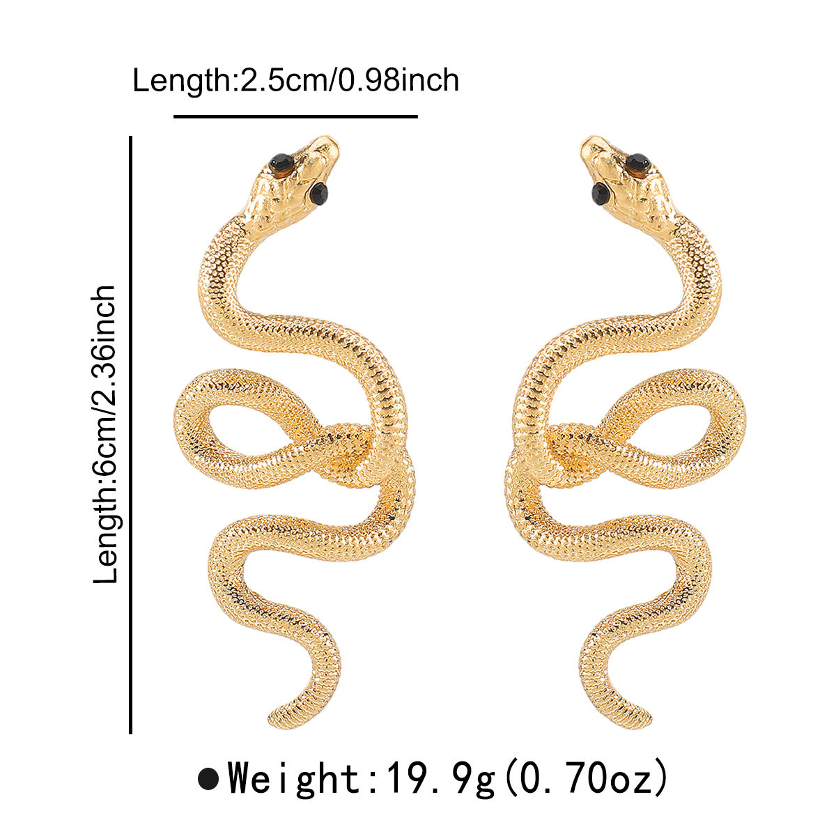 Wholesale Accessible AlloySnake Personalized Earrings