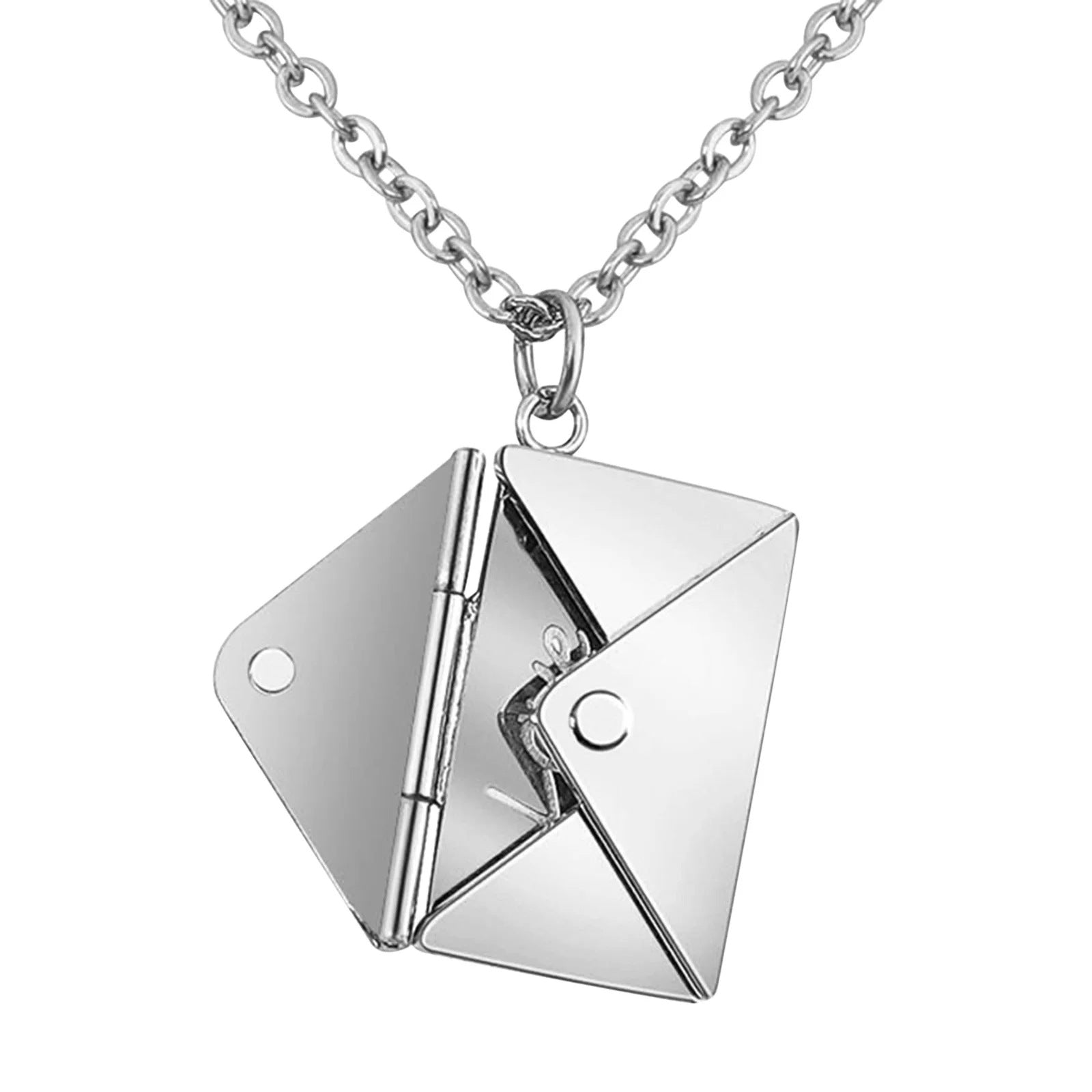 Wholesale Christmas Envelope Engraved Love Letter Necklace