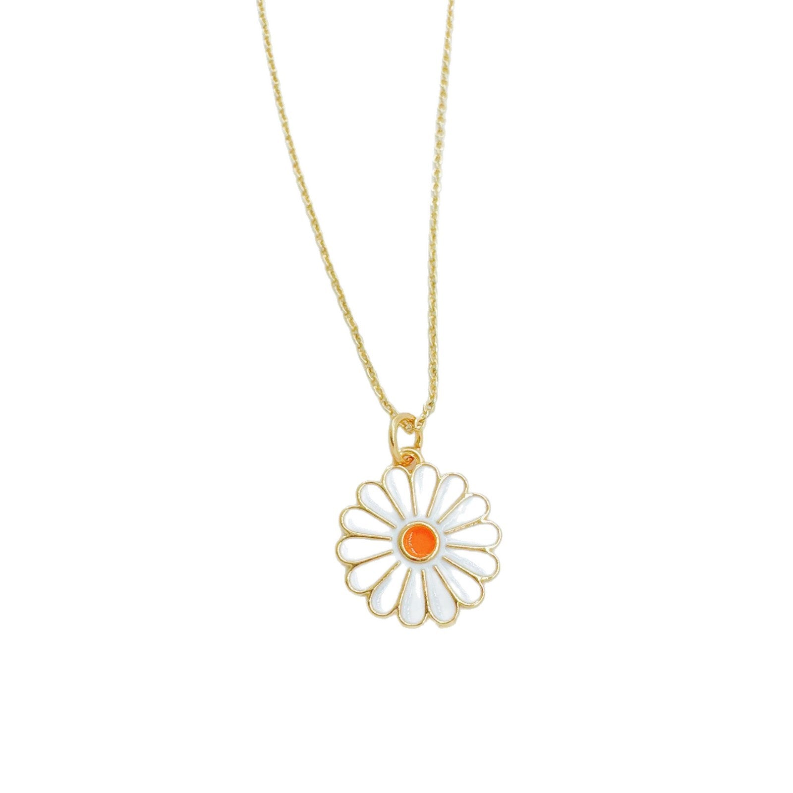 Wholesale Stylish Dragonfly Flower Pendant Necklace Copper Plated Gold Tone Jewelry Accessory for Everyday Wear