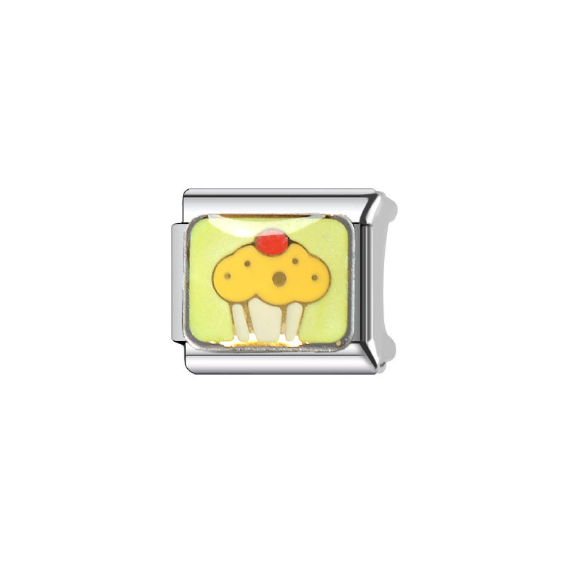 Wholesale Italian Charm Bracelet 9mm DIY Splicing Removable Creative Pattern Stainless Steel Composable Bracelet