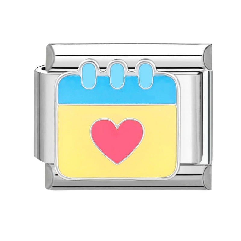 Großhandel italienisches Charmearmband 9mm DIY Spleißen süßer kreativer Anhänger Titanium Stahl komponierbares Armband