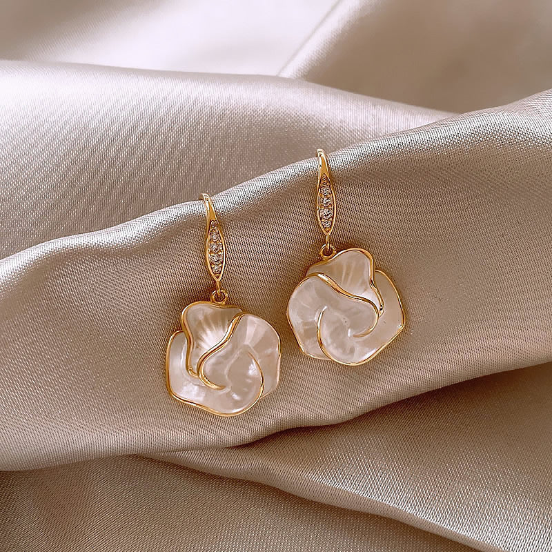 Wholesale Camellia Elegant Earrings