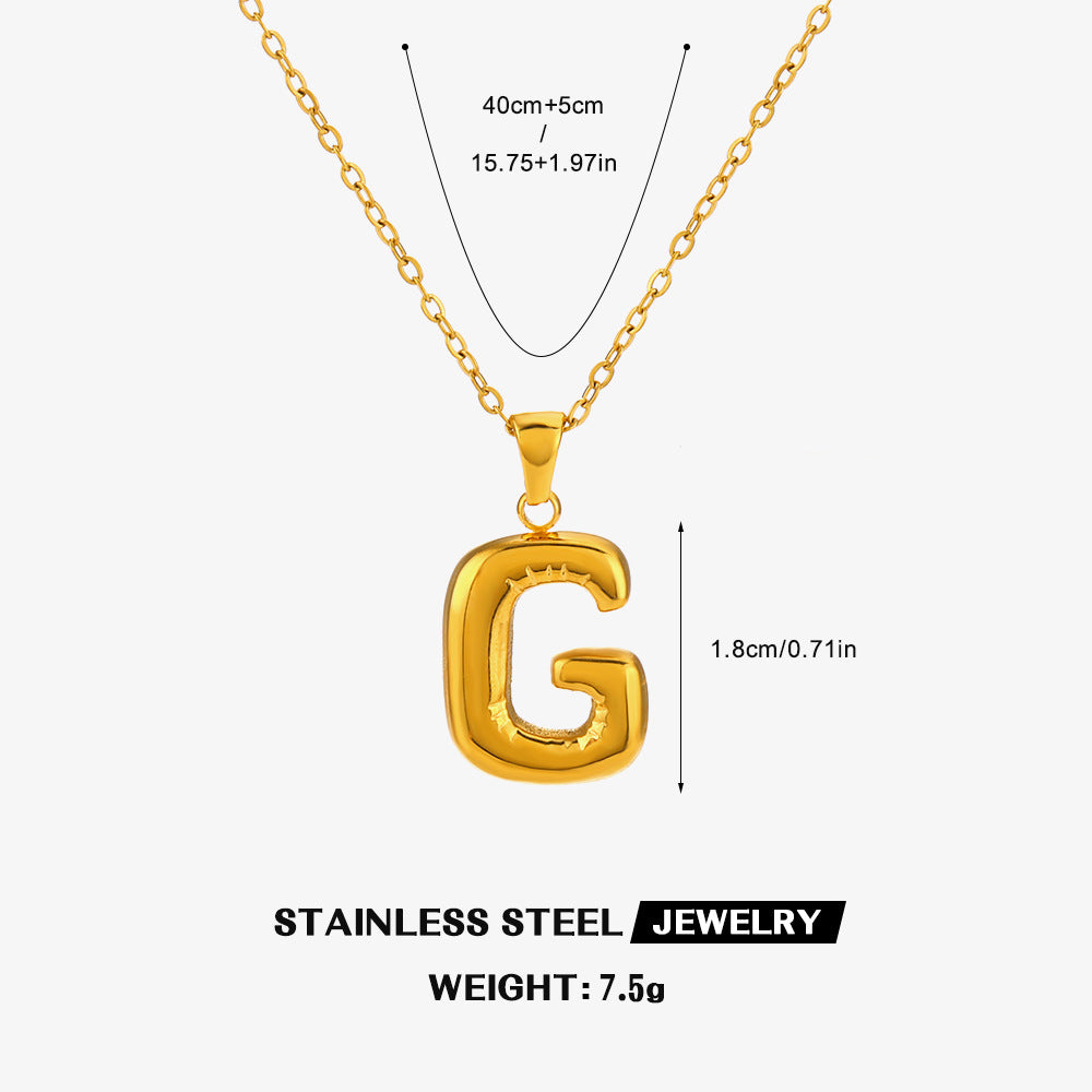 Wholesale stainless steel 26 letter necklace