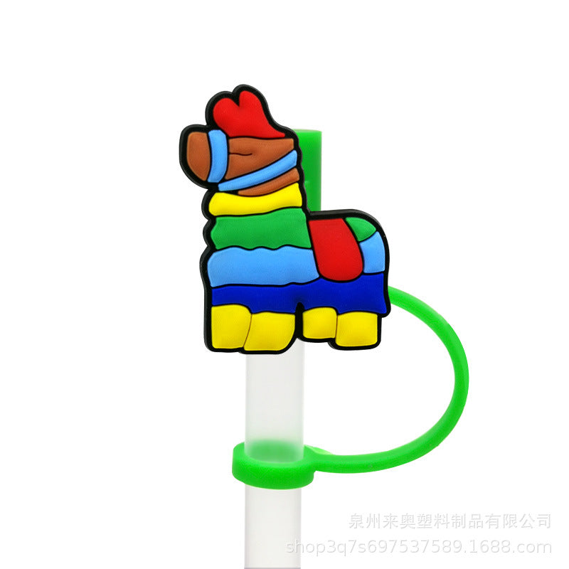 Wholesale 10PCS 7-8mm PVC Mexican Style Straw Tube Cap
