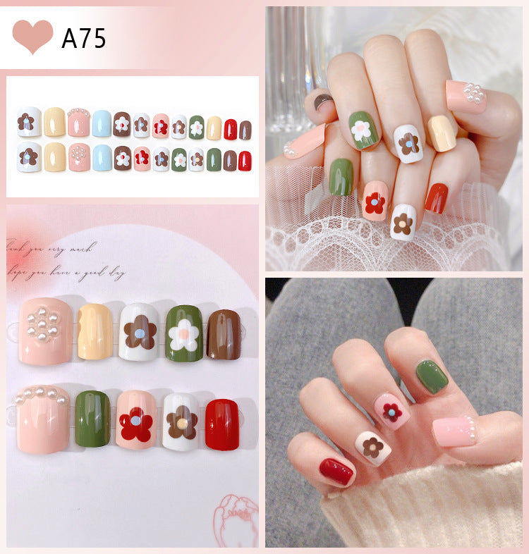 Wholesale 24 Pieces/box Diamond Butterfly Glitter Nail Art Press-on Nails Kits Nail Stickers ACC-NS-DiNa002