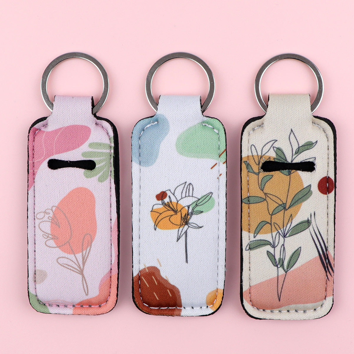 Wholesale 6pcs Plant Pattern Lipstick Set Keychain