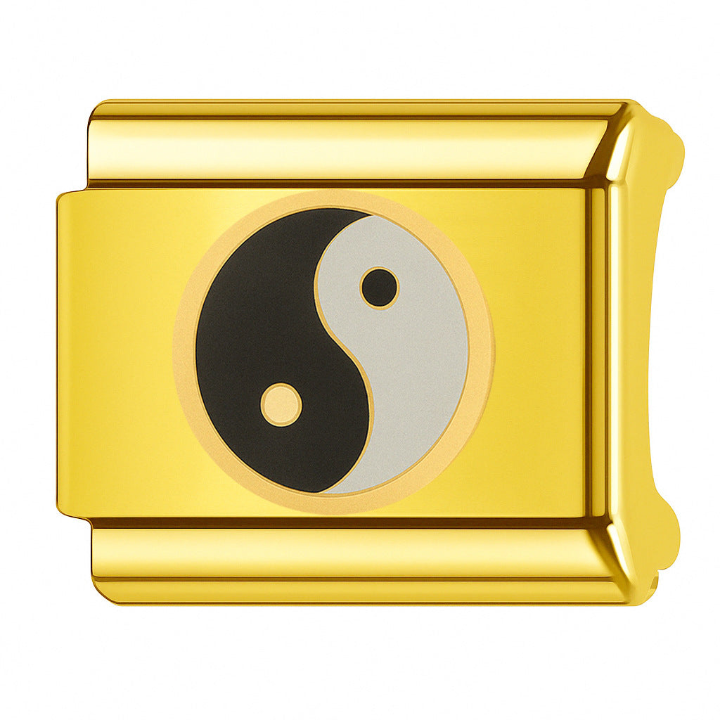 Wholesale  Italian Charm Bracelet 9mm DIY Single-bead smooth   Creative Stainless Steel Composable Bracelet